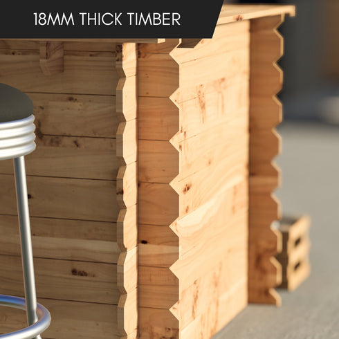 Wooden Interlock Corner Bar