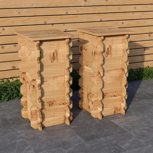 Wooden Interlock Bar Stools