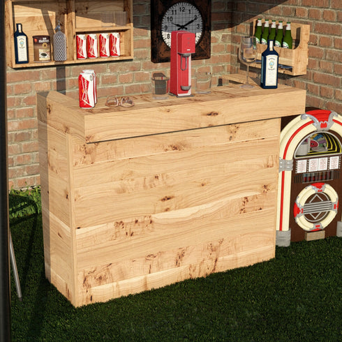 Rustic Wooden Garden Bar