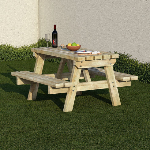4 Seater Wooden Picnic Table