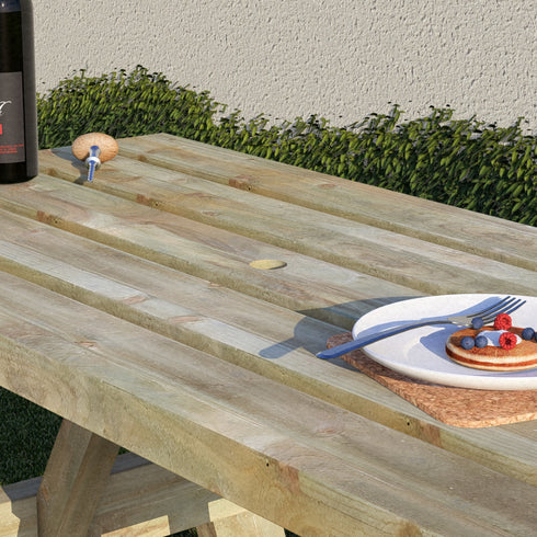 4 Seater Wooden Picnic Table