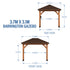 3.7m X 3.0m Barrington Gazebo