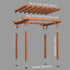 3.6m x 3m Wood Pergola (12ft x 10ft)