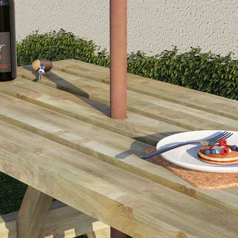 4 Seater Wooden Picnic Table