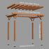 4.3m x 3m Wood Pergola (14ft x 10ft)