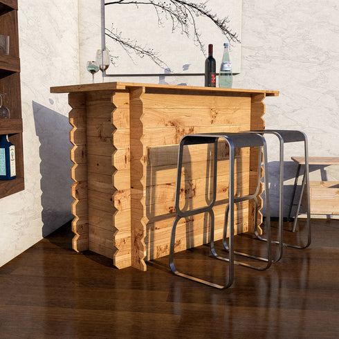 Rustic Wooden Interlock Bar