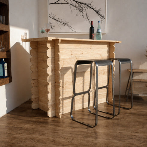 Rustic Wooden Interlock Bar