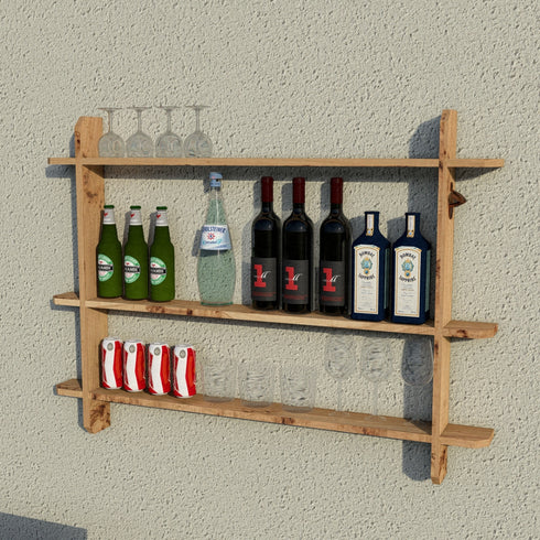 Wooden Interlock Bar Shelf - Large