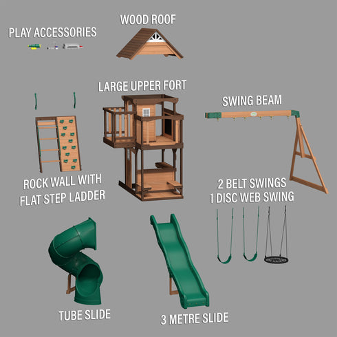 Cedar Cove Swing Set & Climbing Frame