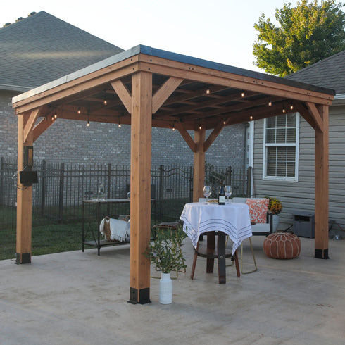 3.7m X 2.9m Arcadia Pitched Roof Gazebo