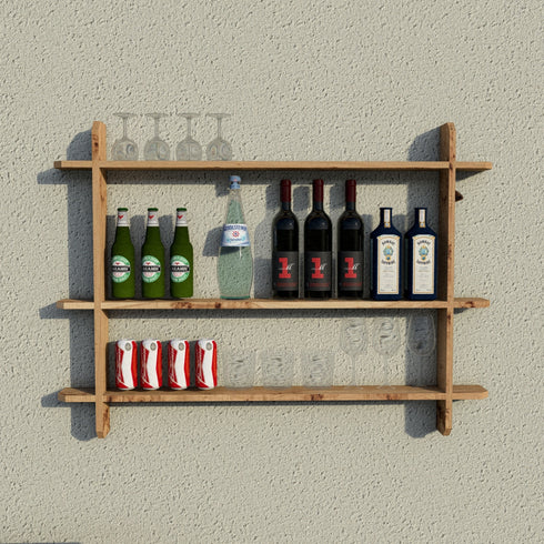 Wooden Interlock Bar Shelf - Large