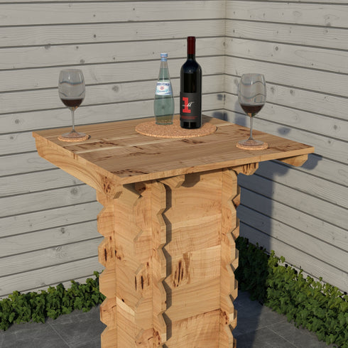 Wooden Interlock Bar Table