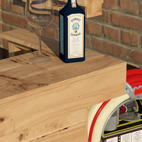 Rustic Wooden Garden Bar