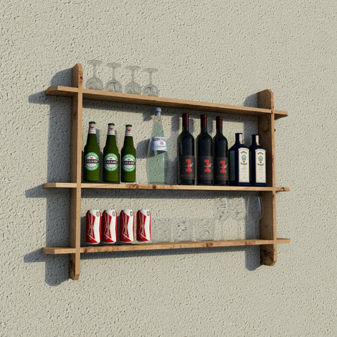 Wooden Interlock Bar Shelf - Large