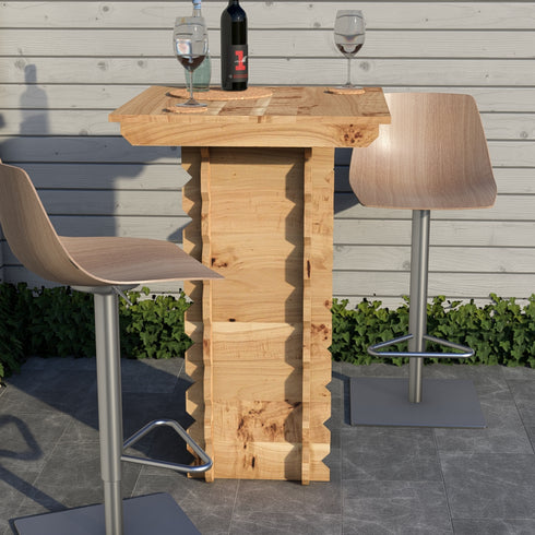 Wooden Interlock Bar Table