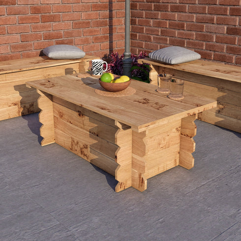 Wooden Interlock Bench Set