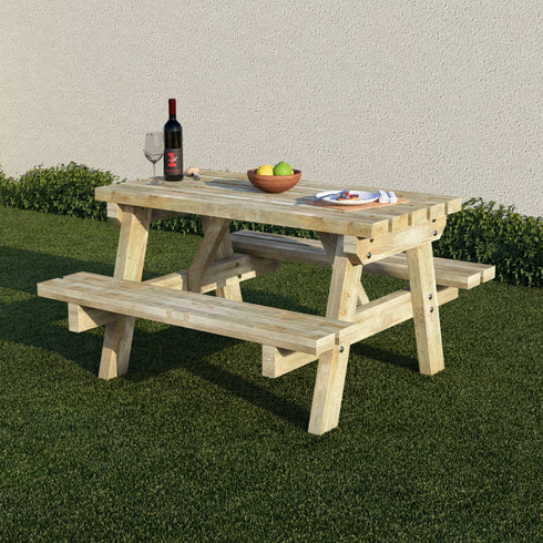 4 Seater Wooden Picnic Table
