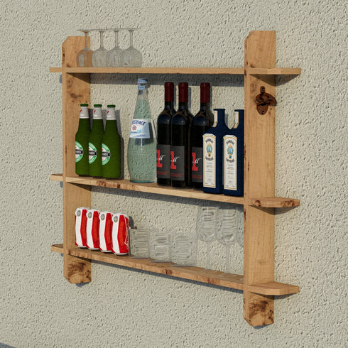 Wooden Interlock Bar Shelf - Large