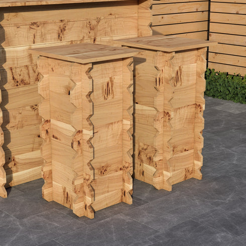 Wooden Interlock Bar Stools