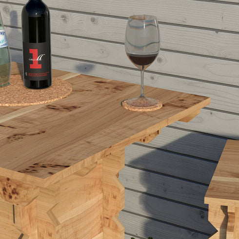 Wooden Interlock Bar Table