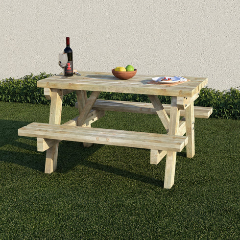 4 Seater Wooden Picnic Table