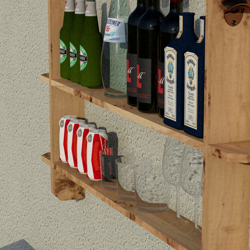 Wooden Interlock Bar Shelf - Large