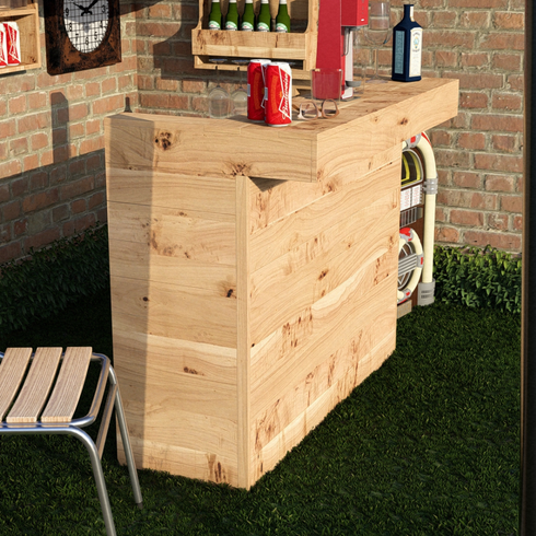 Rustic Wooden Garden Bar