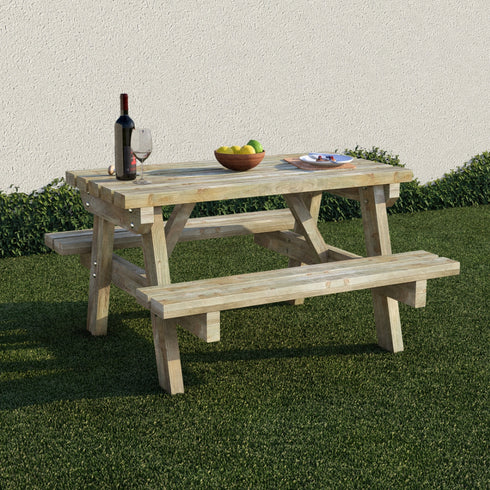 4 Seater Wooden Picnic Table