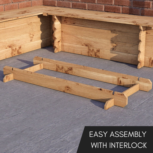 Wooden Interlock Bench Set