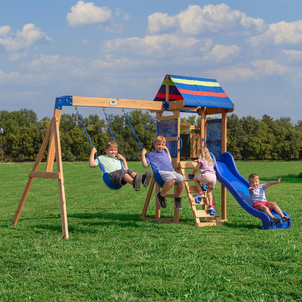 Bay Pointe Wooden Swing Set & Climbing Frame
