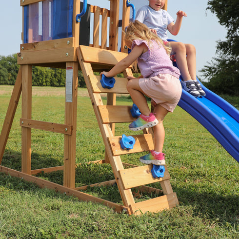 Bay Pointe Wooden Swing Set & Climbing Frame