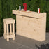 L-Shape Rustic Wooden Garden Bar