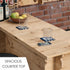 Rustic Wooden Interlock Corner Bar - 110cm High