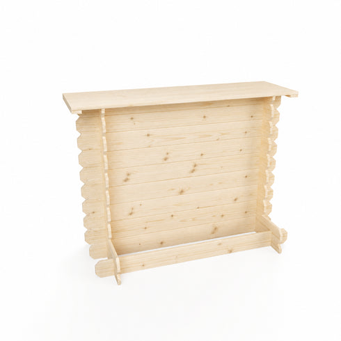 Wooden Interlock Bar with Footrest
