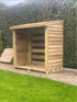 Heavy Duty Outdoor Log Store – Handmade Wooden Firewood Storage with Roof