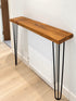 Dark oak rustic wooden console table for hallway or entryway – photo 2