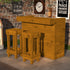 Rustic Wooden Bar & Bar Stools Set - Includes LED's