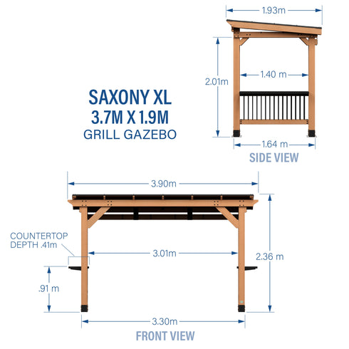 Saxony XL Grill/BBQ Gazebo