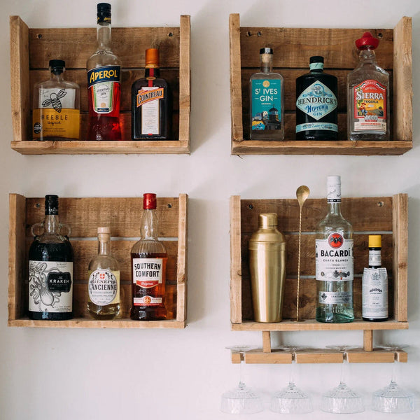 Rustic Wooden Crate Wine Rack