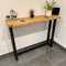 Industrial Style Breakfast Bar - Dark Oak