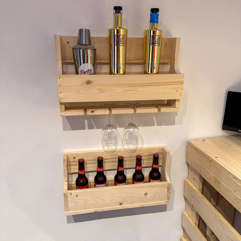 Rustic Wooden Drinks Rack Bars For You