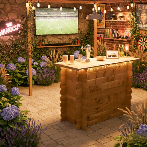 Rustic Wooden Interlock Bar