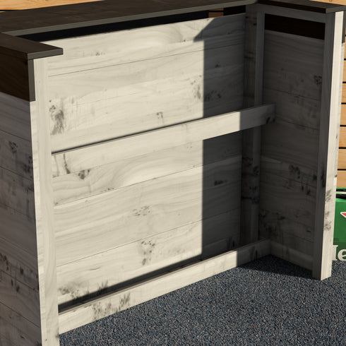 Rustic Wooden Garden Bar