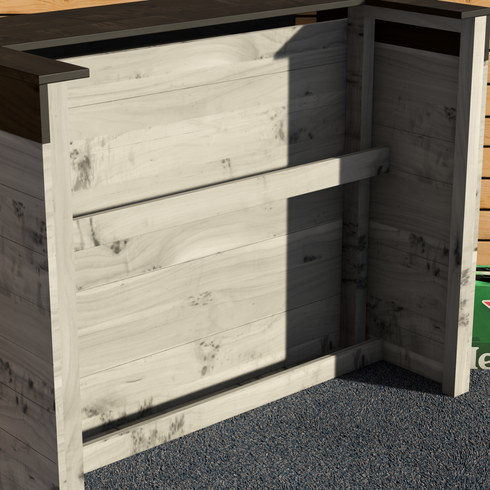 Rustic Wooden Garden Bar