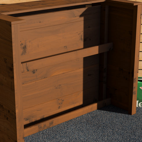 Rustic Wooden Bar - Man Cave Edition