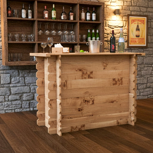 Rustic Wooden Interlock Bar