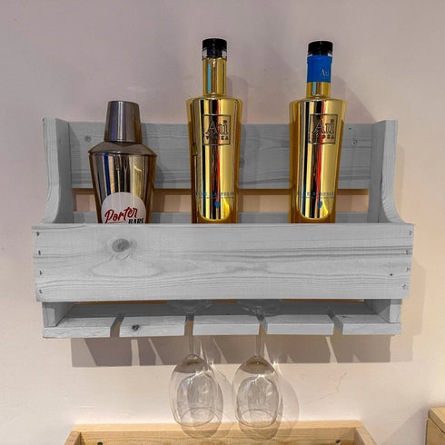 Rustic Wooden Drinks Rack Bars For You