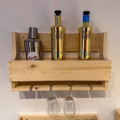 Rustic Wooden Drinks Rack Bars For You
