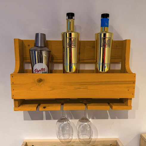 Rustic Wooden Drinks Rack Bars For You