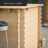 Rustic Wooden Interlock Corner Bar - 110cm High